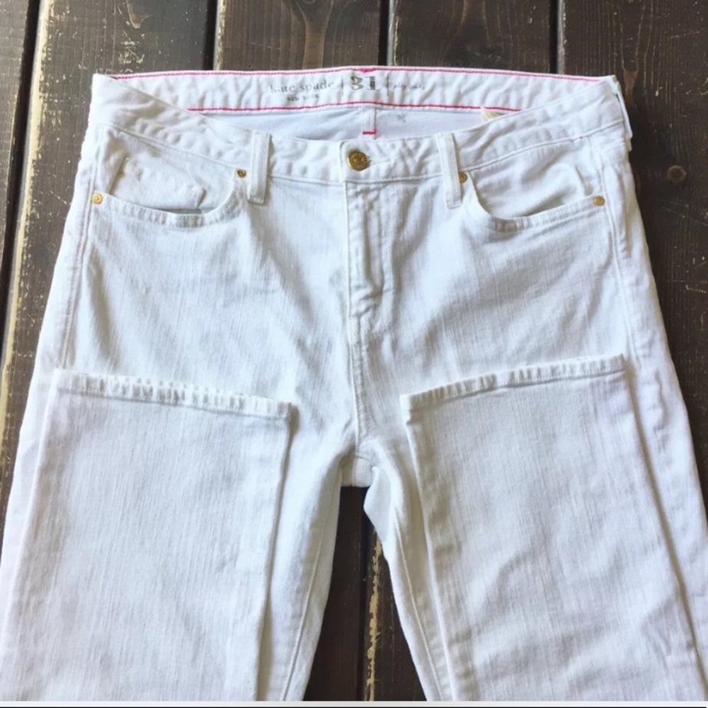 Kate Spade Perry Street Women White Slim Fit Denim Jeans 31